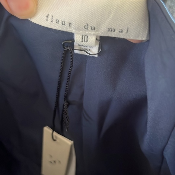 Fleur Du Mal Strapless Draped Dress Slate Blue Strapless - Picture 11 of 14